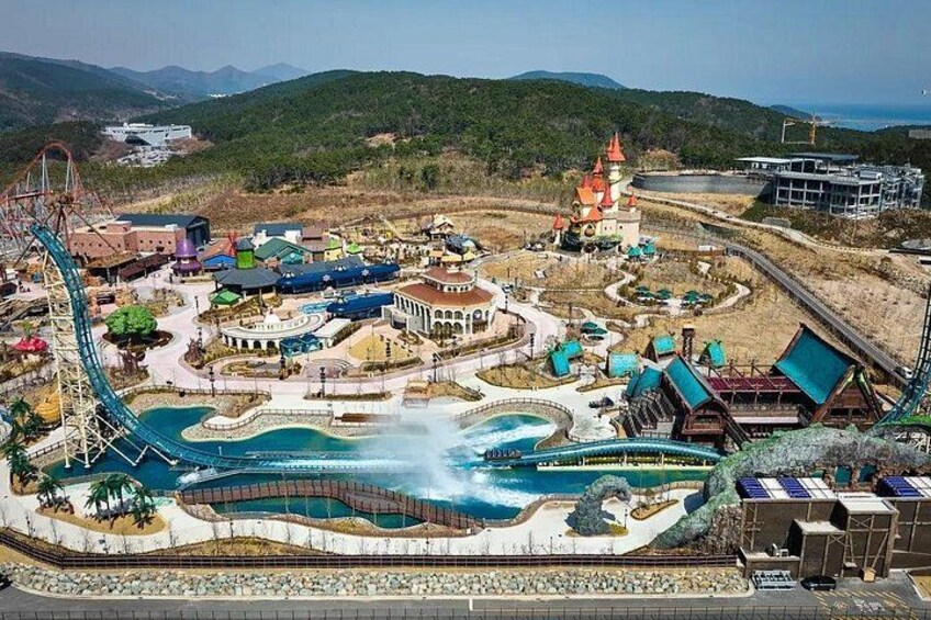 Lotte World in Busan is a vibrant theme park full of fun and thrills. 5