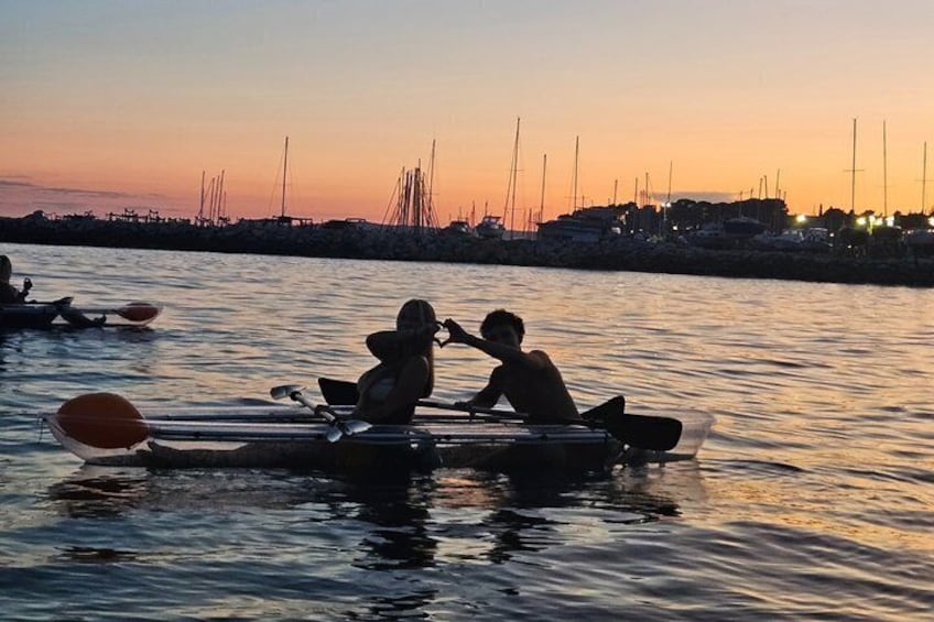 Glowing Sunset Kayak Tour with LED lights in Split 5