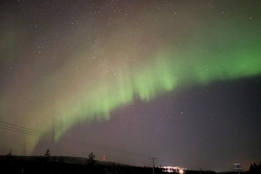 A night sky with the aurora borealis. 4