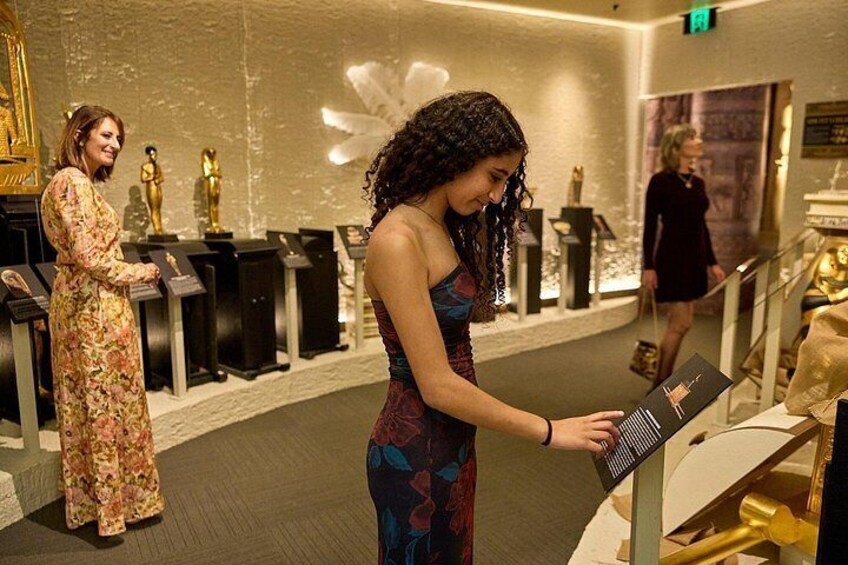 Una persona observando una exhibición en un museo. 2