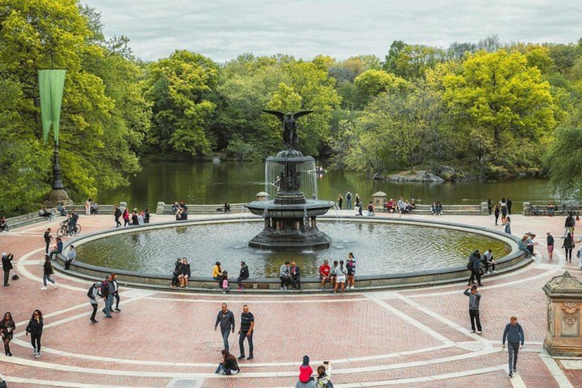 The Angel of the Waters fountain is a crossroads and a serene spot for quiet reflection amidst New York's bustle. 4