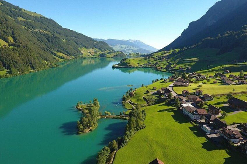From Lucerne: Swiss Alps, Lauterbrunnen, Beatus Caves Small Group 4