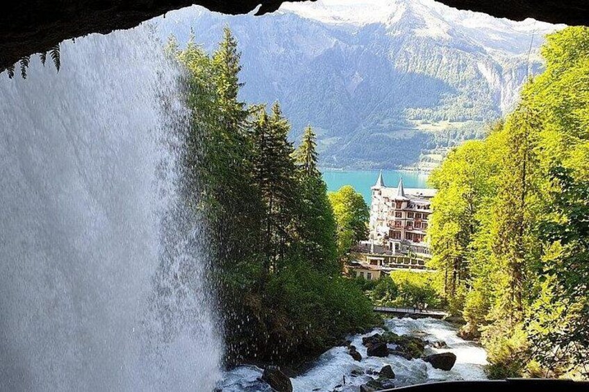 From Lucerne: Swiss Alps, Lauterbrunnen, Beatus Caves Small Group 2