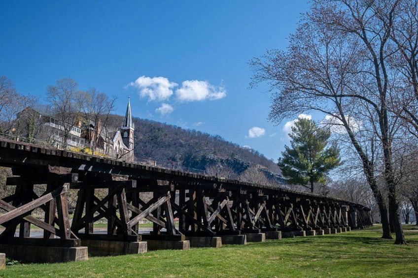 The Baltimore and Ohio Railroad built what is thought to be the first rail junction in the United States at Harpers Ferry. 4