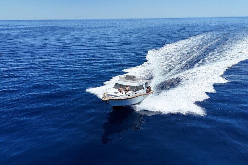 Explore Elaphiti islands by Private trip with Ferretti mini yacht 1