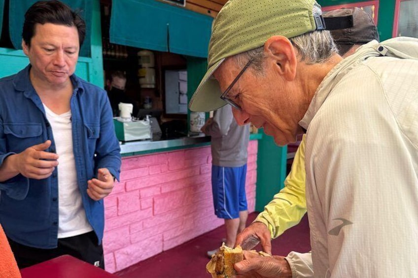 Kenji and Joe at Un Bien, rated best sandwich in Seattle, state and country! 2