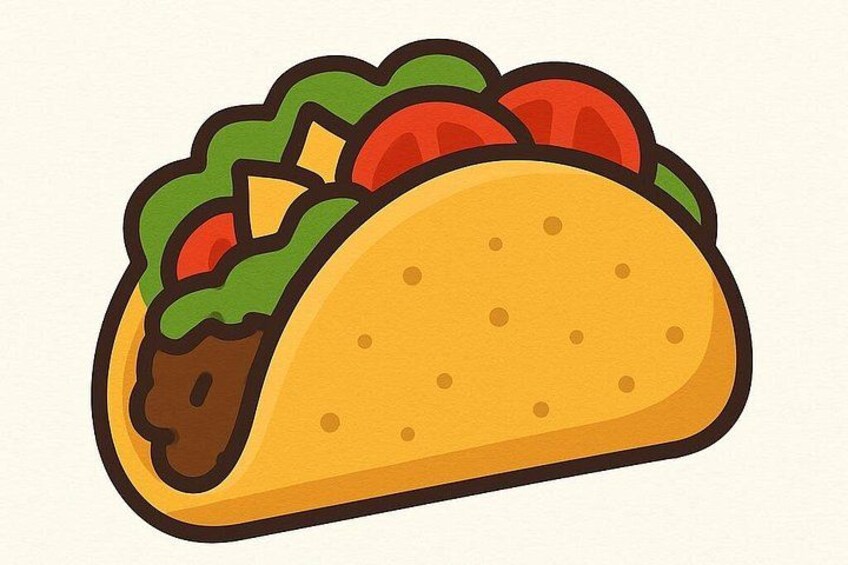 Un taco con lechuga, tomates y salsa de color café. 3