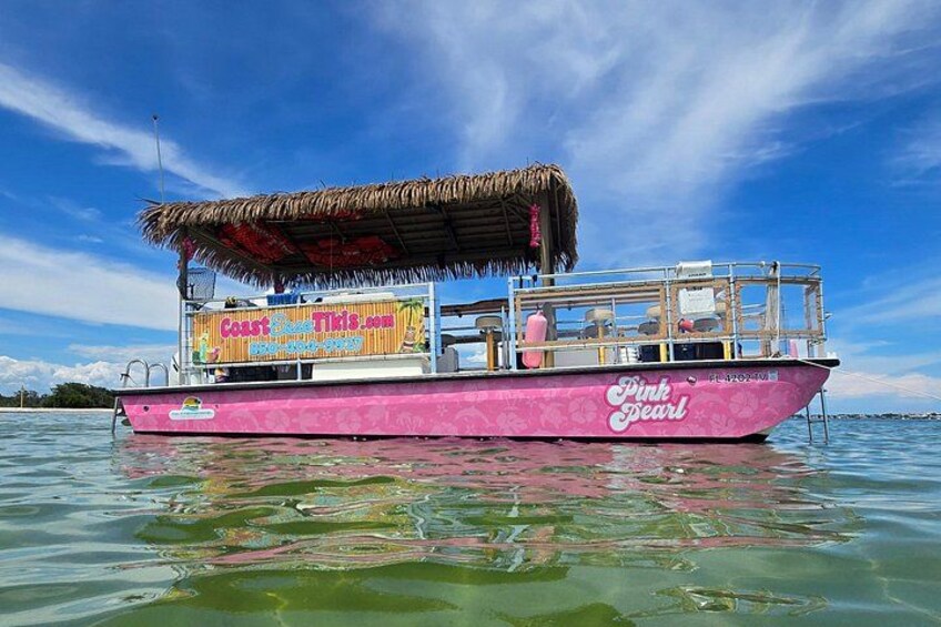 Pink Pearl, 18 passenger Tiki Boat in Orange Beach 1