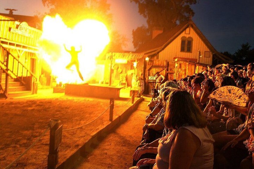 Pistoleros Wild West Show Ticket, Tucson, Arizona 1