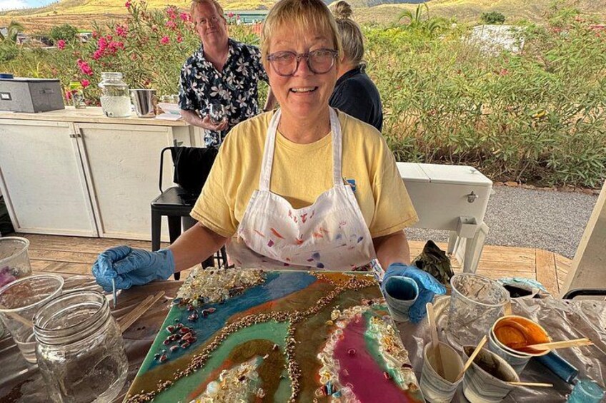 Epoxy Resin Geode Painting Art Class 3