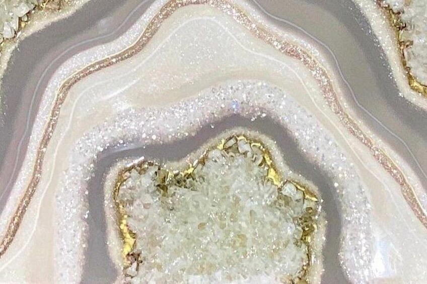 Epoxy Resin Geode Painting Art Class 5
