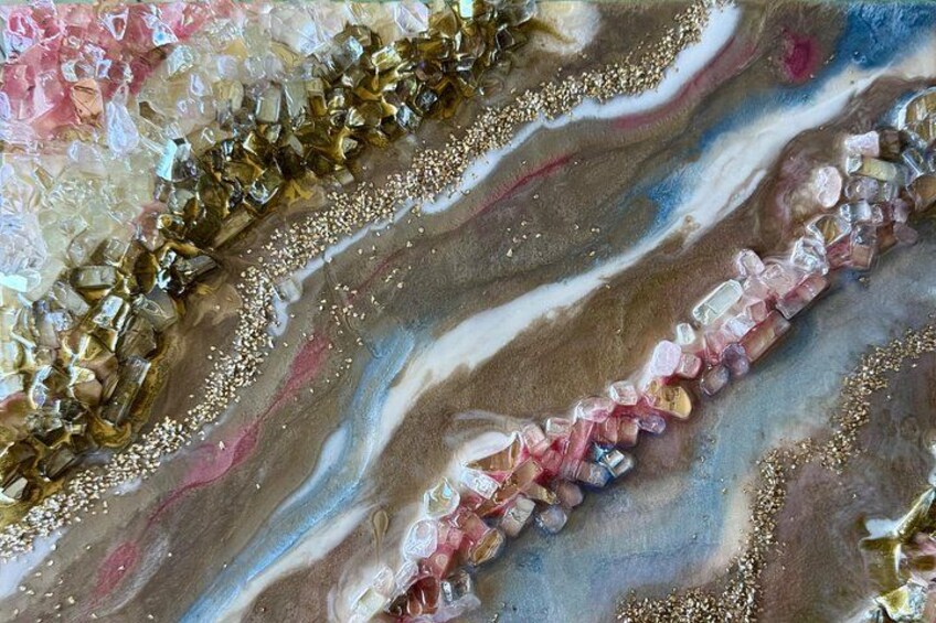Epoxy Resin Geode Painting Art Class 2