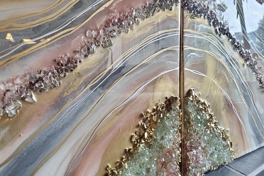 Epoxy Resin Geode Painting Art Class 1