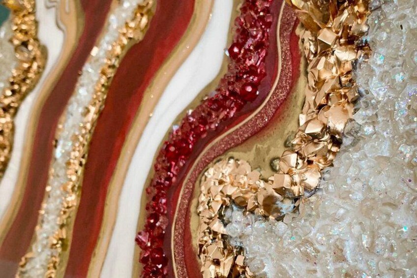 Epoxy Resin Geode Painting Art Class 5