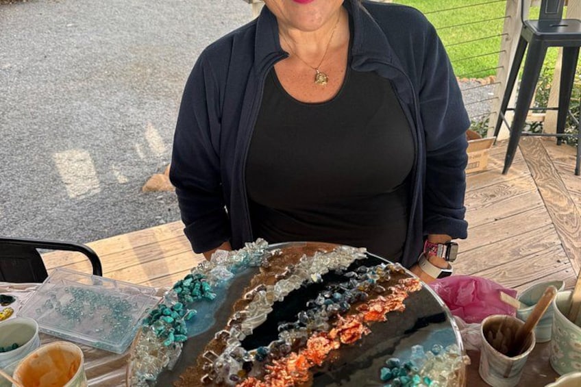 Epoxy Resin Geode Painting Art Class 4
