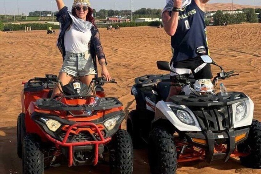 VIP Desert Safari Dubai with Quad bike Camel Riding BBQ Dinner 4