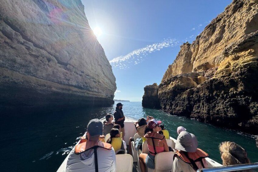 Portimão Boat Tour to Benagil & local hidden Caves Small Group 1