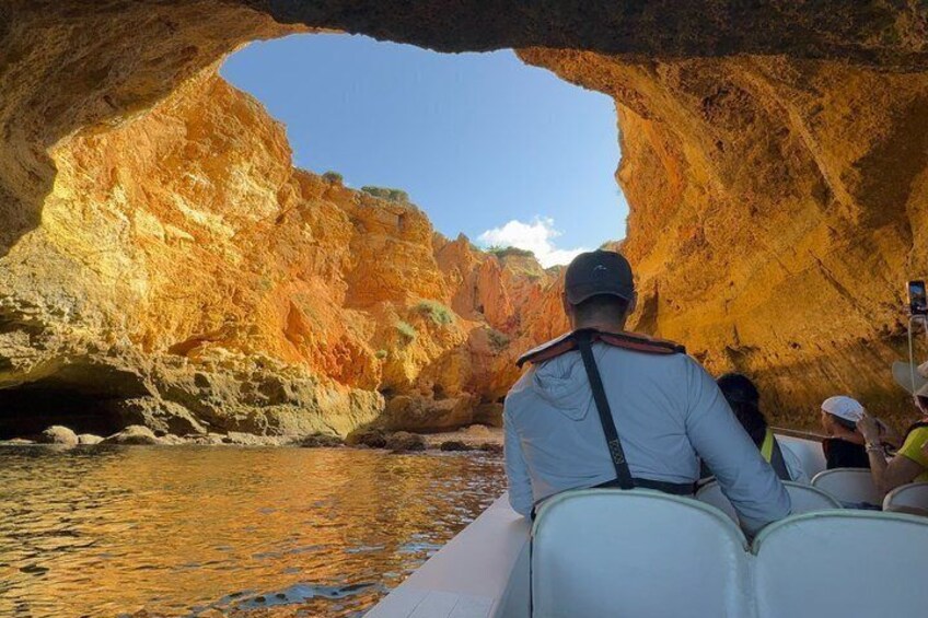 Portimão Boat Tour to Benagil & local hidden Caves Small Group 3