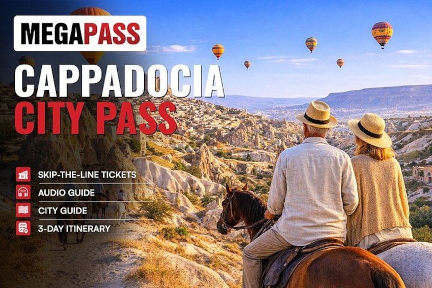 A city pass for Cappadocia, featuring a 3-day itinerary, audio guide, and skip-the-line tickets. 1