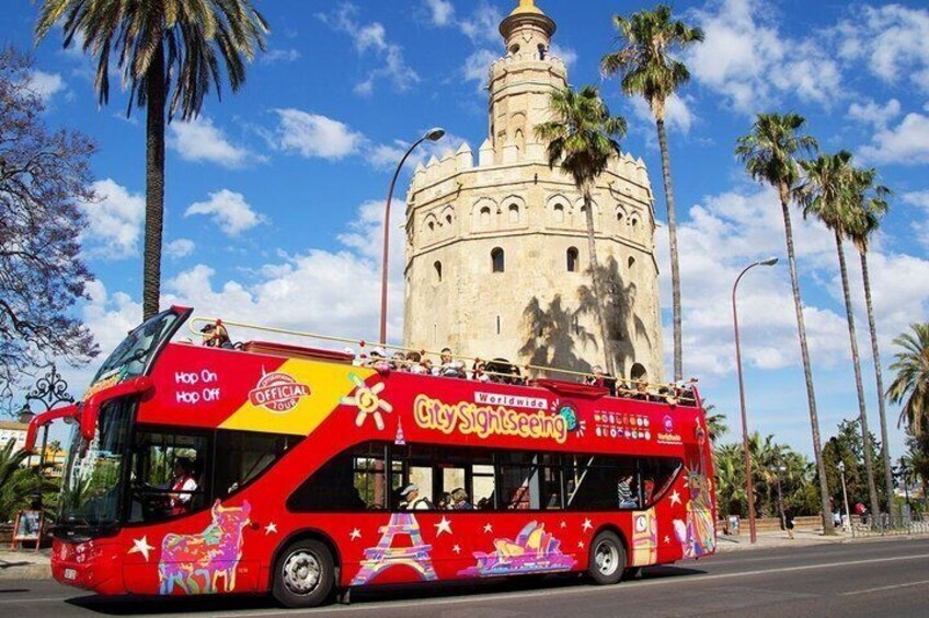 Seville: Alcázar, Cathedral & 24h Hop-On Hop-Off Bus 2