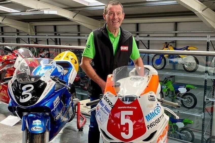 Roger Hirst is your tour guide, an ex-TT racer. 1