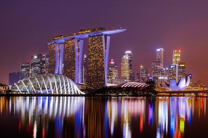 The Marina Bay Sands hotel and the Singapore Flyer in Singapore. 2