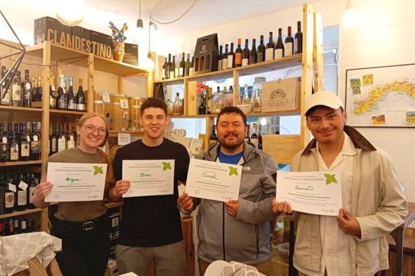 Genoese Pesto Lesson with Mortar, Pasta Tasting and Local Wine 4