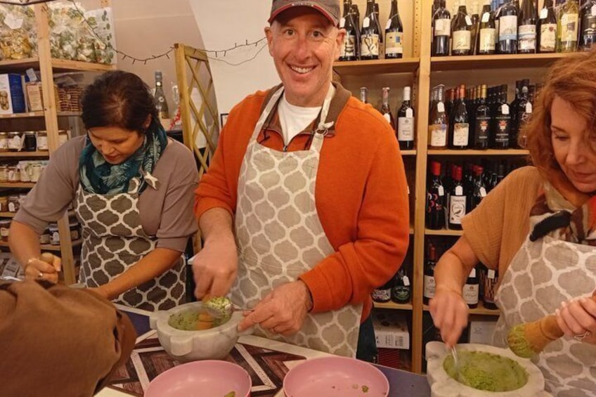 Genoese Pesto Lesson with Mortar, Pasta Tasting and Local Wine 3