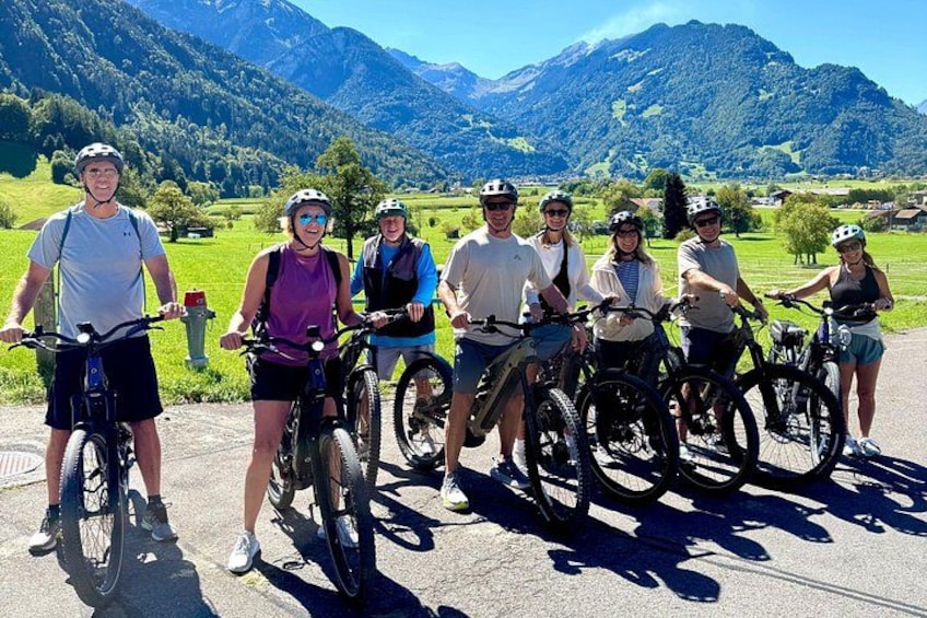Group photo overlooking the Swiss Alps. 4