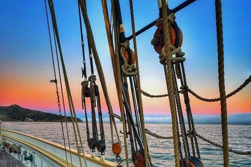 Sunset view from the deck of Brigantine MATTHEW TURNER 3