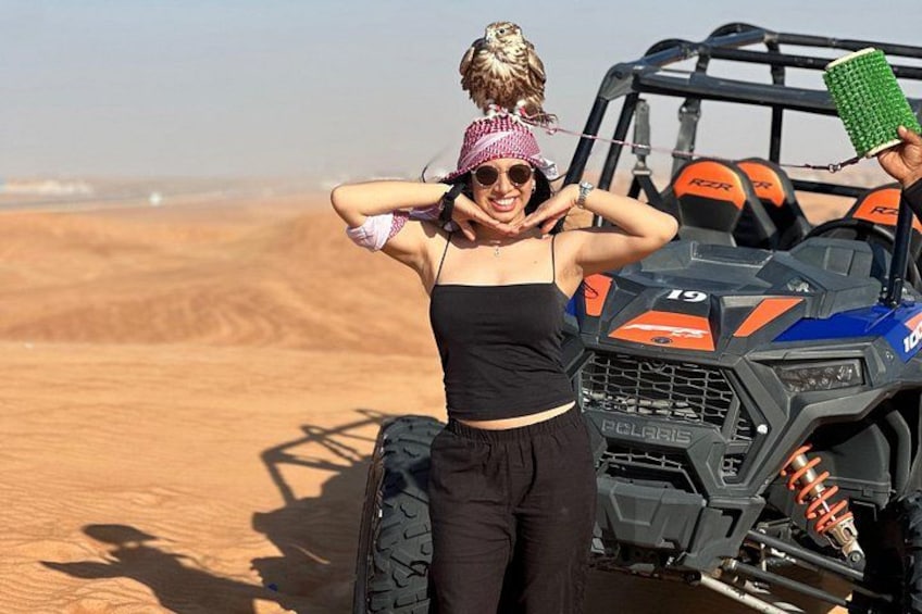 Dubai desert safari with BBQ dinner, camel ride & dune Bashing 2