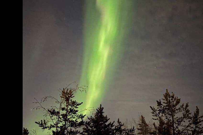 A night sky with the aurora borealis. 4