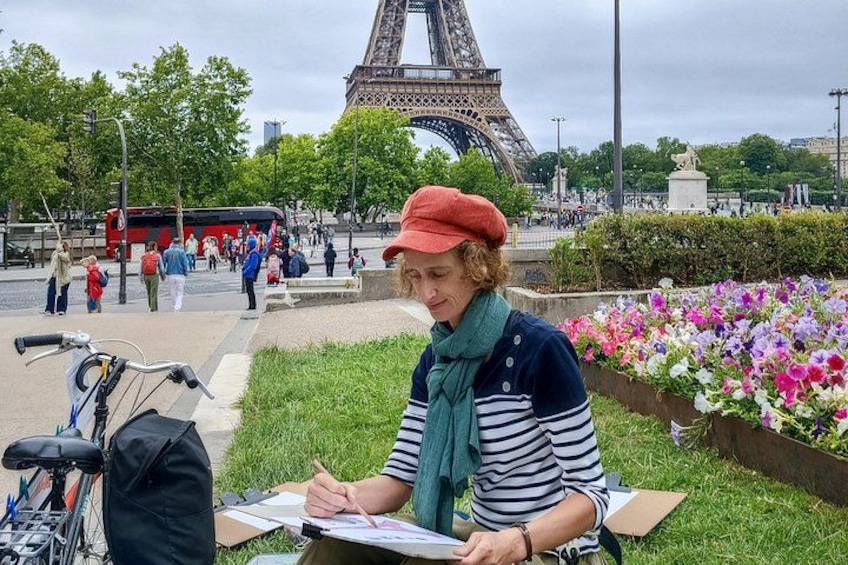 Eiffel Tower Drawing Workshop at the Eiffel Tower 4