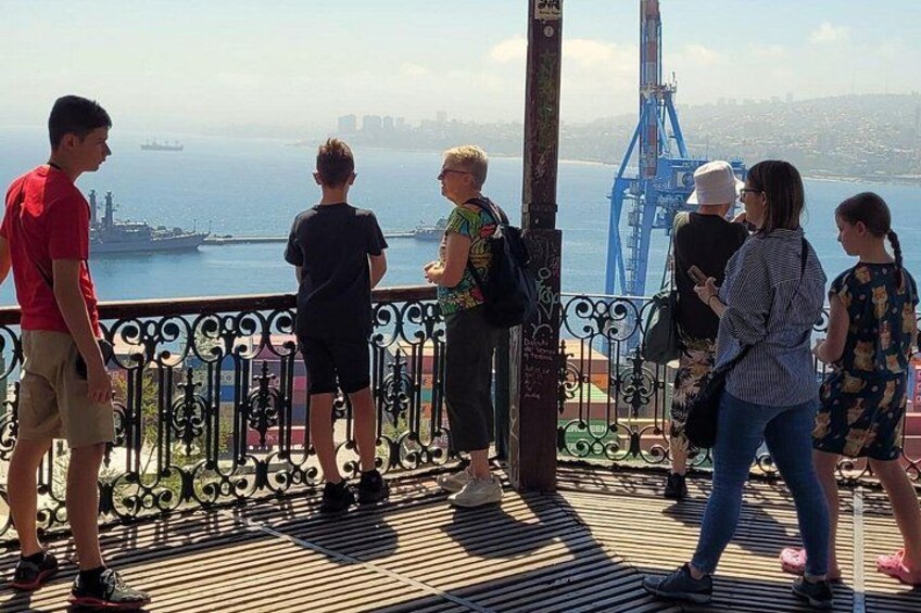 A classic Valparaíso view overlooking the port and the Pacific Ocean. 5