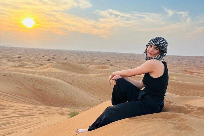 Premium Desert Safari ATV Camel Ride Sandboard with BBQ Dinner 2