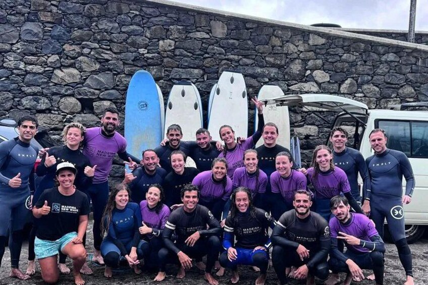 Group Surf lesson in Madeira Island 1
