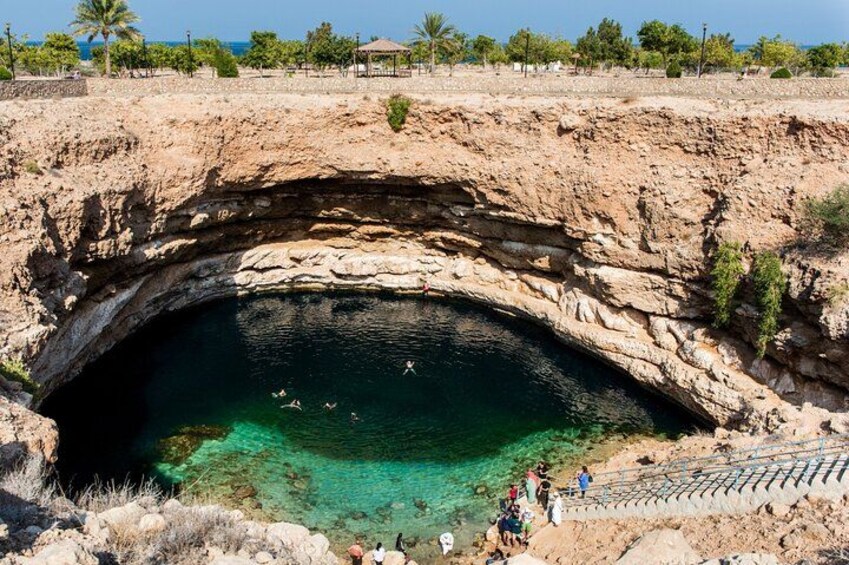 Bimmah Sink hole with its natural pool of turquoise water. 3