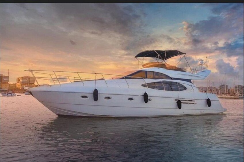 Torrevieja Sunset on Luxury Yacht Azimuth 16 meters 1
