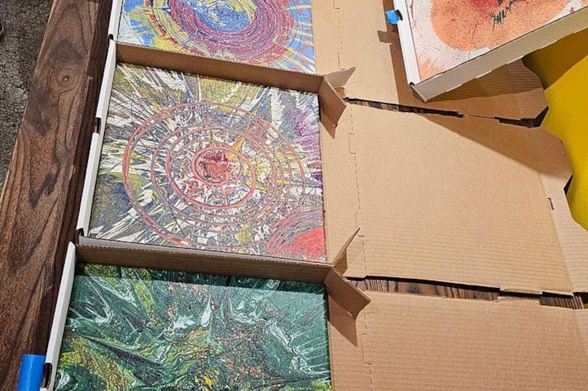 Atlanta Art Fun: Create a Pour Bear & Canvas Combo 2