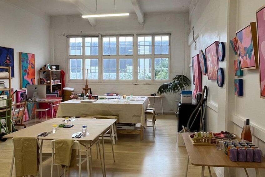 This is a fun, relaxed, and creative space where we’ll explore how to build expressive portraits with a twist, using custom stencils and bold colour combinations. 2