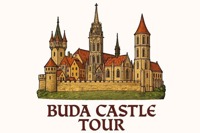 A castle with multiple towers and a church. 1