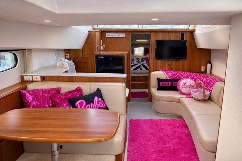 Barbie Pink Miami Yacht Rental 2 Free Jet skis Private Boat 3