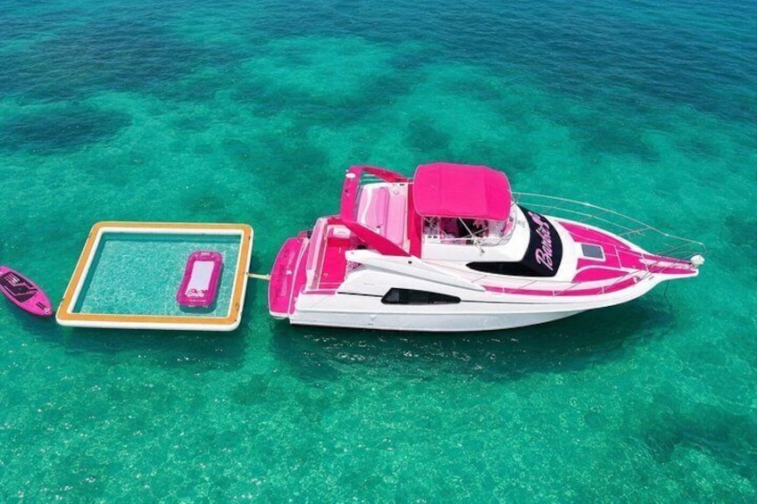 Barbie Pink Miami Yacht Rental 2 Free Jet skis Private Boat 5