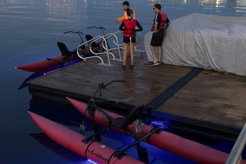 Condado Lagoon Night Water Bike Tour in San Juan 4