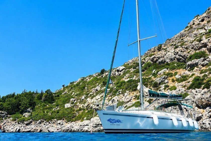 Rhodes Private Luxury Cruise MediterAsian Lunch Champagne coctail 2
