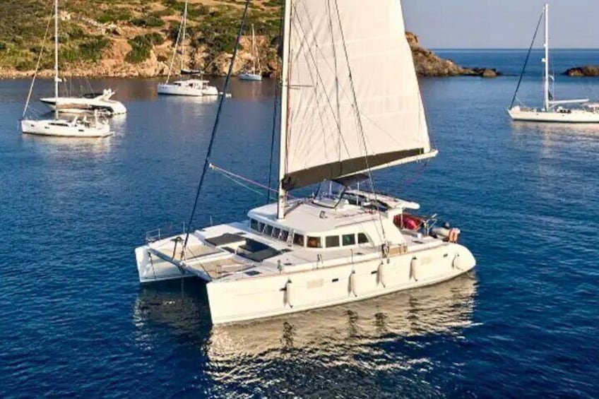 Kos: Catamaran Small Group Full-Day trip with Meal, Drinks, Swim 2