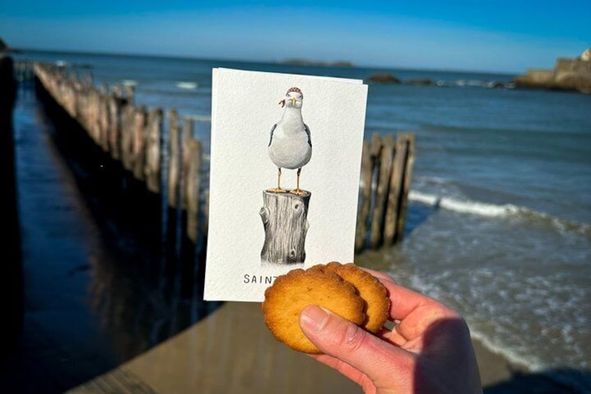 Picnic stop!! Let's taste some Breton salted-butter biscuits and pocket your complementary post card 2