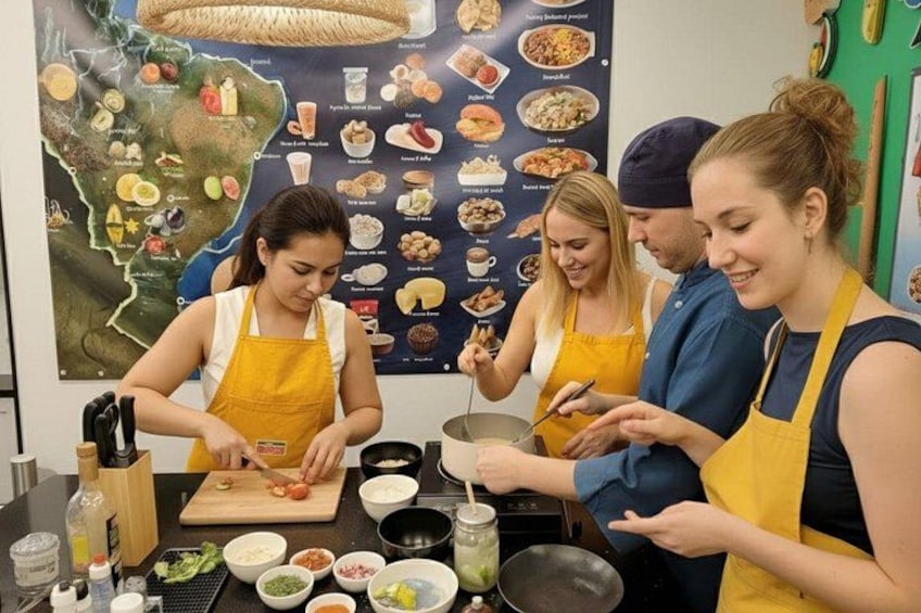 A hands-on cooking class guided by a local chef 1