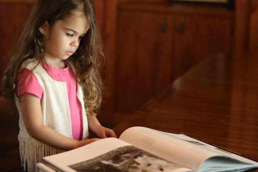 Story time and reading for the littles with the horses nearby! 4