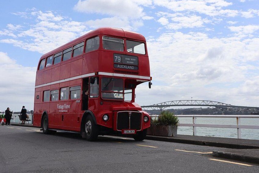 London Double Decker Routemaster and Auckland Harbour Bridge 1